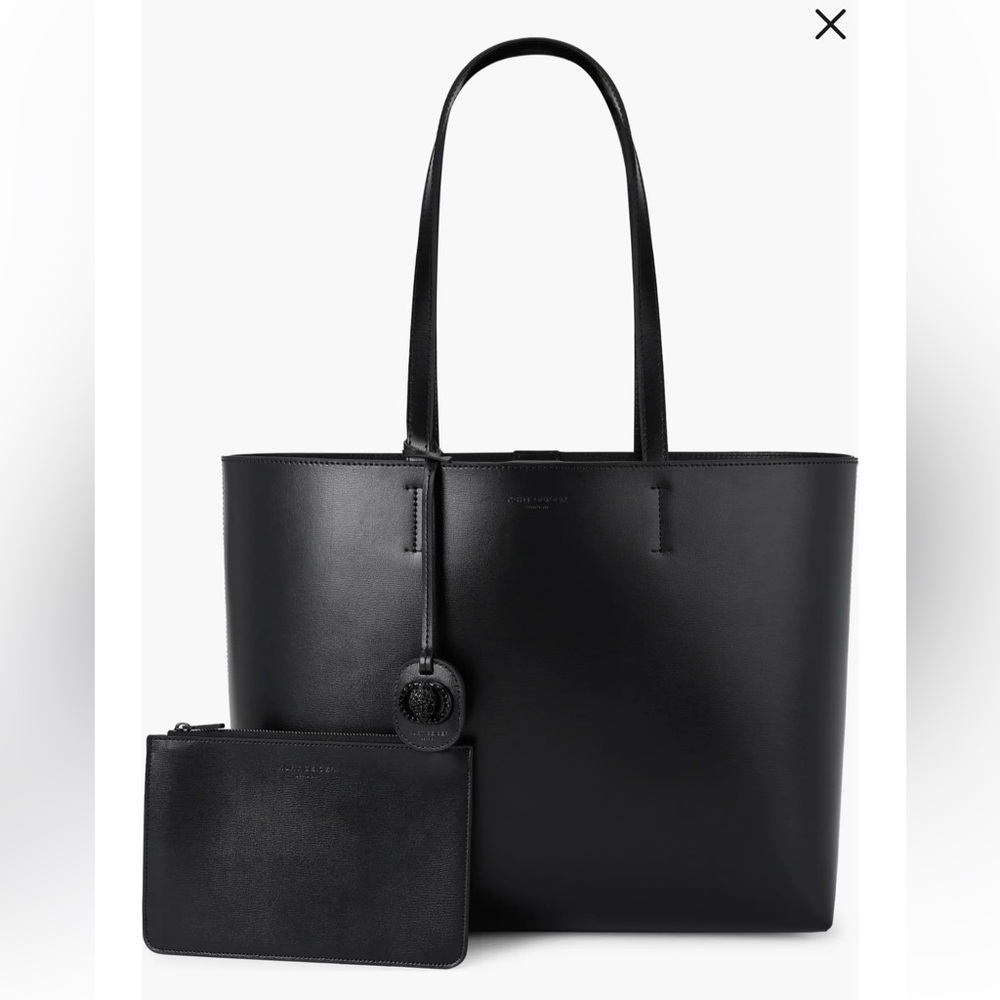 Kurt Geiger London Classic Black leather Tote with Pouch